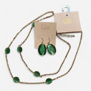 14th & Union Green and Gold Jewelry Set
